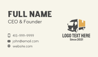 Parcel Truck Logistics Business Card Design