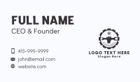 Repairman Wrench Cogwheel Business Card