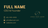 Floral Beautician Natural Business Card