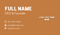 Pet Shop Wordmark Business Card