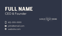 Professional Business Wordmark Business Card