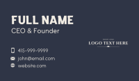 Professional Business Wordmark Business Card Design