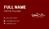 Classic Retro Wordmark Business Card Design