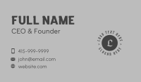 Gray Circle Business Business Card