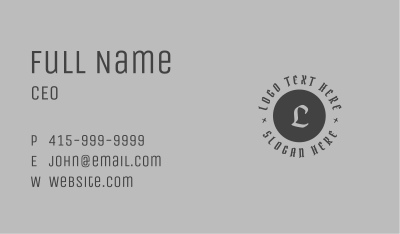 Gray Circle Business Business Card