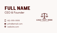Law Scale Justice Business Card