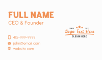 Vintage Star Cursive Wordmark Business Card