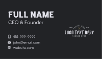 Gothic Brand Wordmark  Business Card