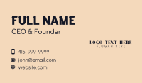 Generic Elegant Wordmark  Business Card