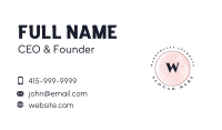 Classy Round Watercolor  Business Card
