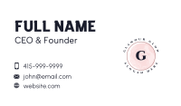 Classy Round Watercolor  Business Card Design