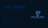 Blue Neon Dragon  Business Card Design
