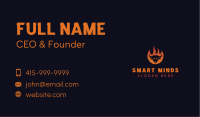 Flaming BBQ Bull Business Card