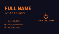 Flaming BBQ Bull Business Card Design