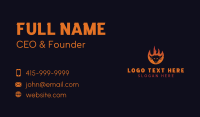 Flaming BBQ Bull Business Card