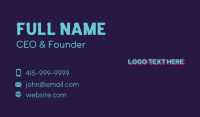 Cyber Overlap Wordmark Business Card