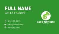 Green Spiral Chameleon Business Card