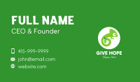 Green Spiral Chameleon Business Card Design