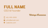 Artistic Vintage Wordmark Business Card Image Preview