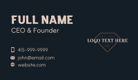 Diamond Elegant Wordmark Business Card