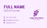 Minimalist Grape Fruit Business Card