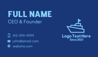 Blue Cruise Ship Business Card