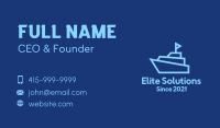Blue Cruise Ship Business Card