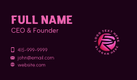 Pink Generic Company Letter R Business Card