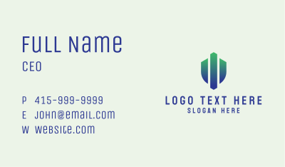 Industrial Gradient Shield  Business Card