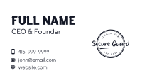 Generic Cafe Wordmark Business Card