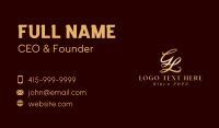 Fashion Cosmetics Letter L & G Business Card Design