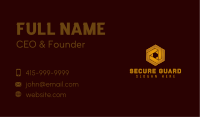 Gold Deluxe Hexagon Business Card