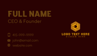 Gold Deluxe Hexagon Business Card