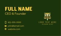 Gold Justice Scale Notary Business Card