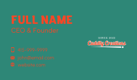 Varsity Classic Wordmark Business Card Design