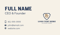 P & R Monogram Emblem  Business Card