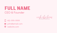 Fashion Elegant Letter Business Card