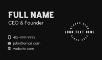 Masculine Circle Wordmark Business Card