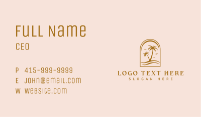 Bohemian Palm Tree Business Card Image Preview
