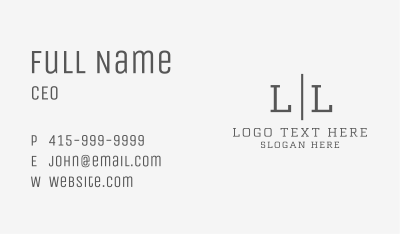 Classy Apparel Letter  Business Card
