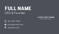 Generic Company Wordmark Business Card