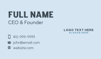 Generic Modern Wordmark Business Card
