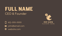 Brown Cat Tail Business Card