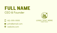 Green Tractor Emblem Business Card