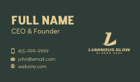 Luxury Swoosh Letter L Business Card Image Preview