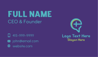 Medical Chat Bubble  Business Card