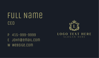 Regal Royalty Shield Business Card