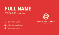 Digital White Hexagon Business Card Design