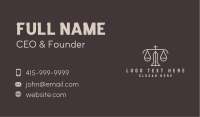 Legal Counsel Scale Business Card