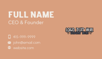 Cool Graffiti Wordmark Business Card